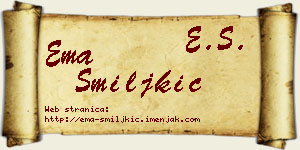 Ema Smiljkić vizit kartica